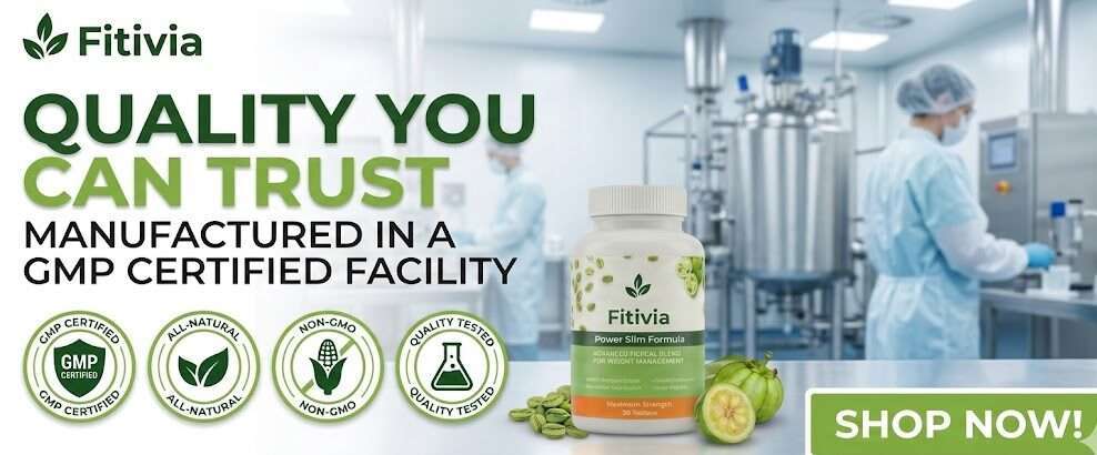 Fitivia supplement containing Garcinia cambogia and green coffee extract to naturally boost metabolism and support fitness goals.