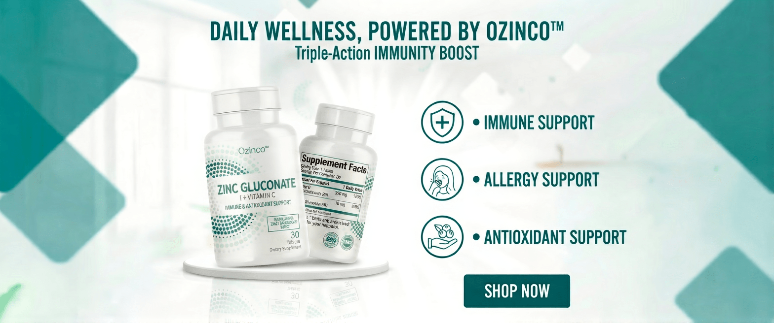 Ozinco tablet enhancing immunity, energy, and protection against infections.