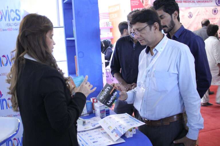 Team showcasing supplements in Lahore exhibition