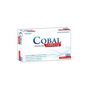 Cobal sublingual tablet with vitamin b12 to support red blood cell formation, nerve health, and energy metabolism