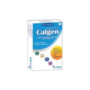 Calgen tablet with calcium, vitamin D3, magnesium, and zinc to support bone strength, muscle function, and overall wellness